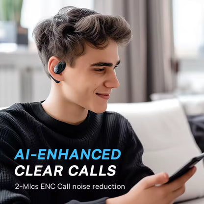 Baseus Eli 10i Fit – Auscultadores Abertos com Ganchos de Orelha, Sem Fios Bluetooth 5.4, Resistência à Água IP54 e Tecnologia de Condução de Ar para Desporto