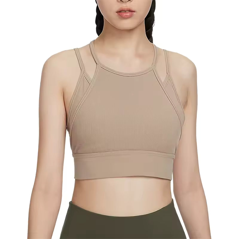 Sutiã Desportivo Feminino Nike Oficial Autêntico de Primavera/Verão com Alças Cruzadas Ajustáveis para Ioga FB2160-247