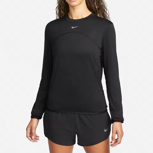 Camisola desportiva feminina Nike Oficial Autêntica de Inverno — respirável, de manga comprida e gola redonda FB4298
