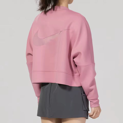 Nike Oficial Autêntico — Novo Sweatshirt de Treino Feminino em Malha Fitness, Cropped, com Capuz HJ1187-699