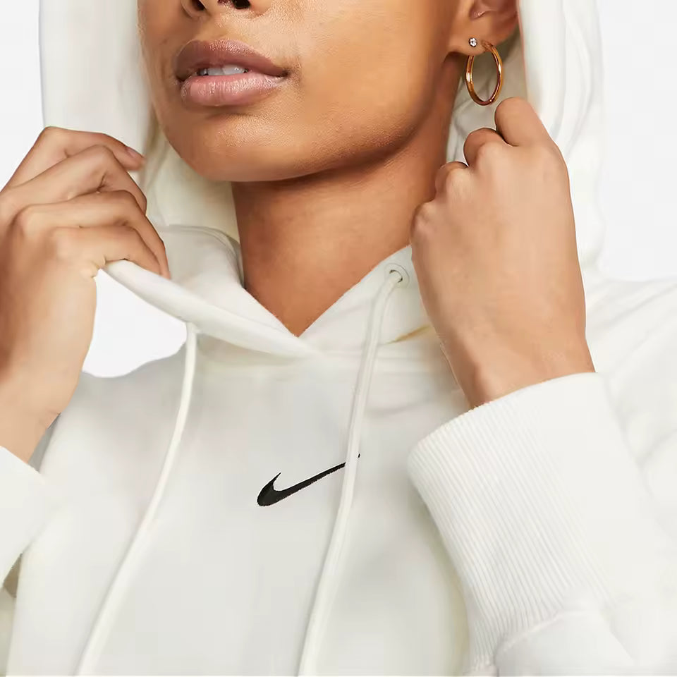 Moletom feminino oficial Nike autêntico 2024, de malha com forro polar quente DQ5859-133