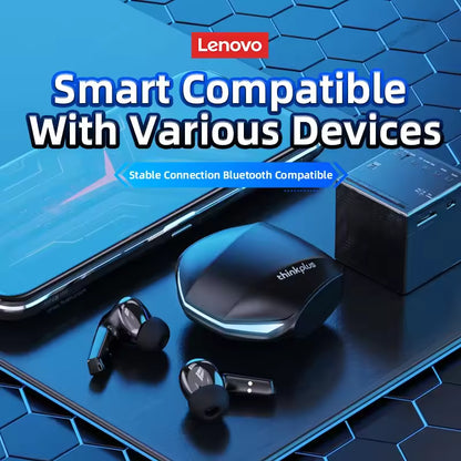 Lenovo GM2 Pro TWS – Auscultadores Sem Fios Bluetooth 5.3, à Prova de Água, com Microfone