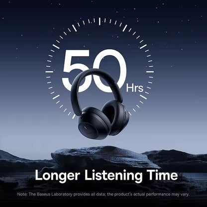 Baseus Bass 30 Max – Auscultadores Sem Fios Bluetooth 5.3, Sobre a Orelha, com Reforço de Graves, Diafragma de 40 mm, Latência Ultra-Baixa e Autonomia de 50 horas