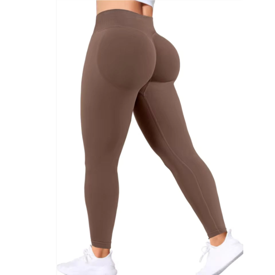 Leggings Femininas de Cintura Alta Sem Costuras — Modeladoras, Confortáveis e Estilosas para Yoga e Fitness