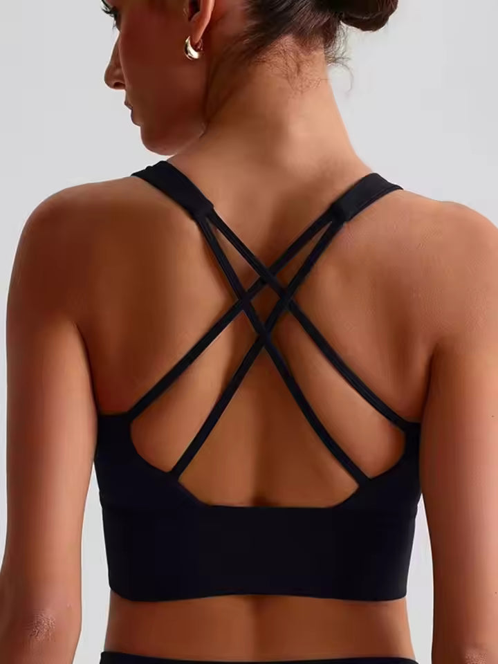 Conjunto feminino de leggings e sutiã de fitness em cor sólida — tecido macio, ajustado e resistente, ideal para treino de alta intensidade e à prova de agachamentos.