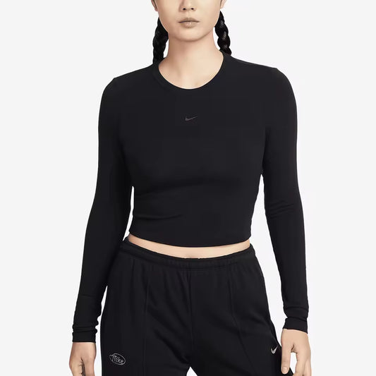 Top Curto Feminino de Manga Comprida Nike Oficial — Street Dance Series Corte Justo HF5323-010