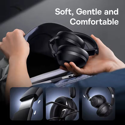 Baseus Bass 30 Max – Auscultadores Sem Fios Bluetooth 5.3, Sobre a Orelha, com Reforço de Graves, Diafragma de 40 mm, Latência Ultra-Baixa e Autonomia de 50 horas