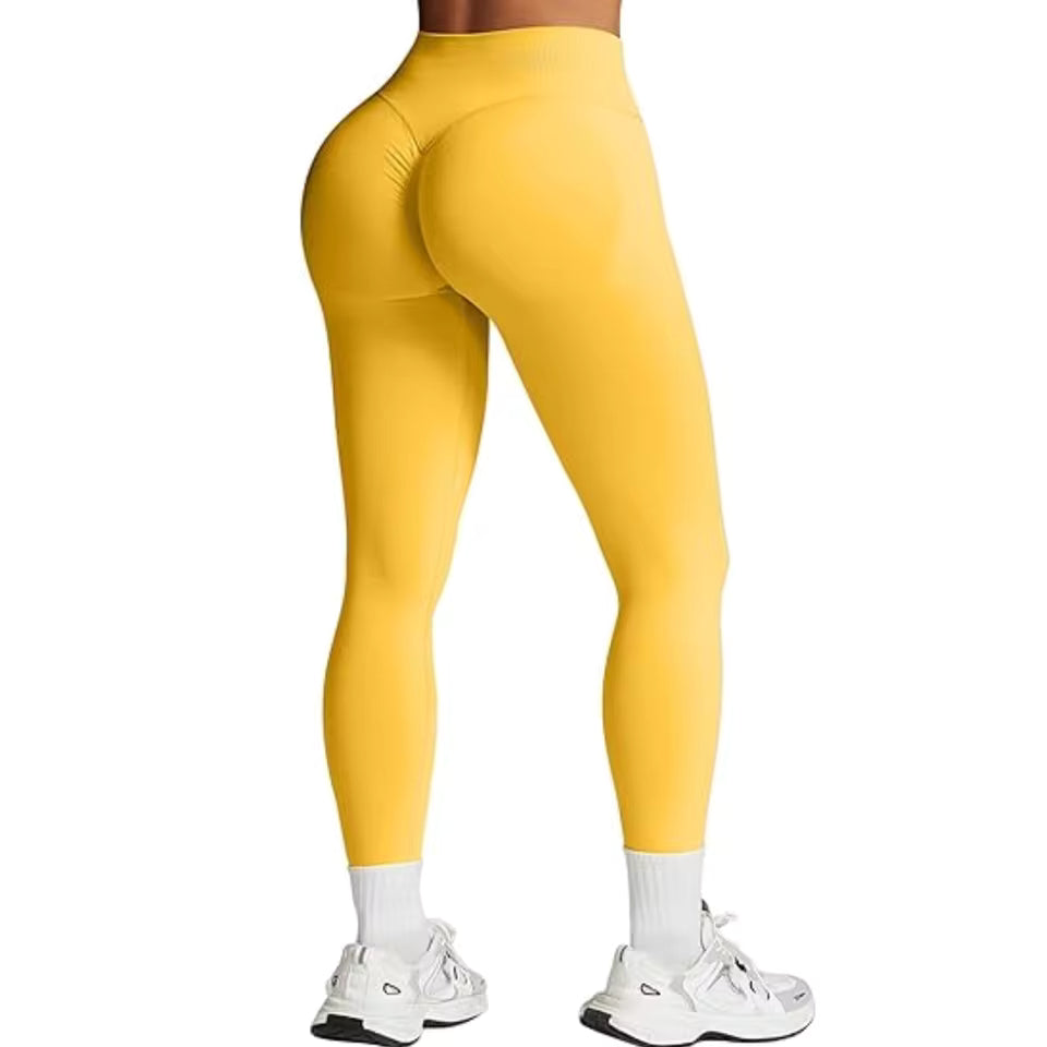 Leggings Femininas de Cintura Alta Sem Costuras — Modeladoras, Confortáveis e Estilosas para Yoga e Fitness