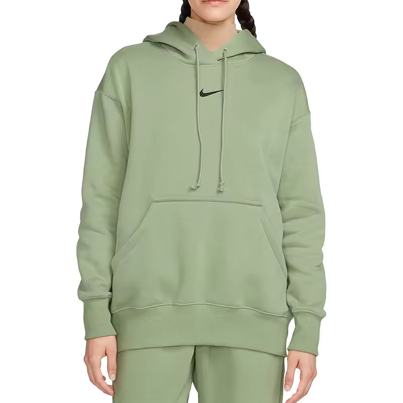 Sweat com capuz desportivo feminino Nike autêntico 2023 com forro em lã quente DQ5861-386