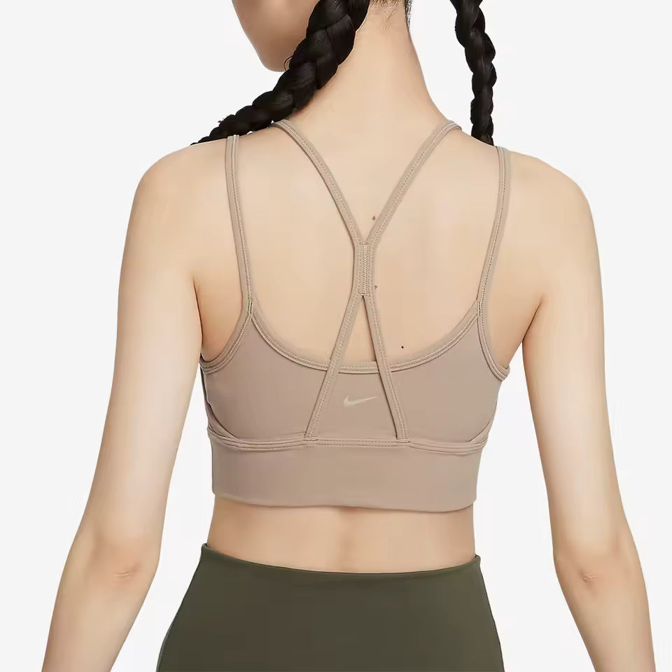 Sutiã Desportivo Feminino Nike Oficial Autêntico de Primavera/Verão com Alças Cruzadas Ajustáveis para Ioga FB2160-247