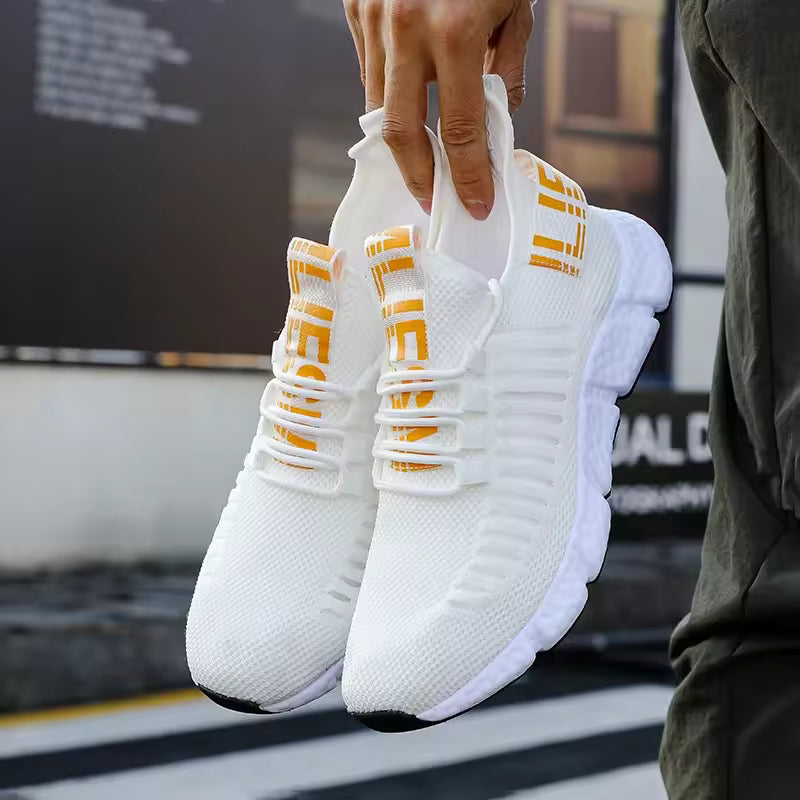 Ténis de corrida de verão em malha respirável — ténis leves, casuais e luxuosos para atividades ao ar livre e caminhadas
