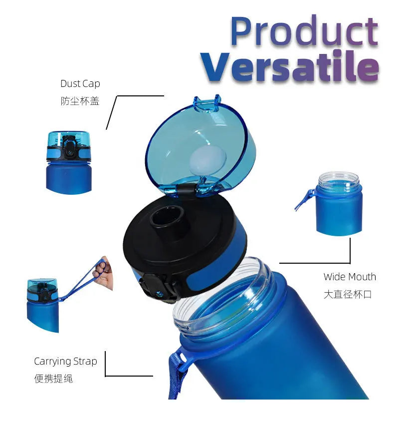 Garrafa Desportiva 1L em Degradê – Portátil para Praia, Viagem e Ginásio