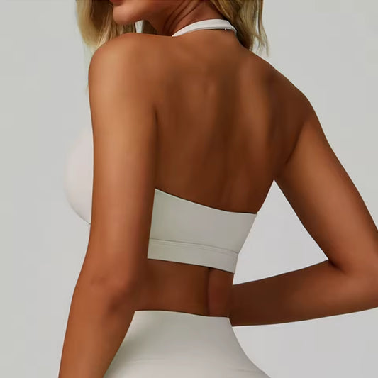 Top desportivo feminino respirável para ginásio e yoga