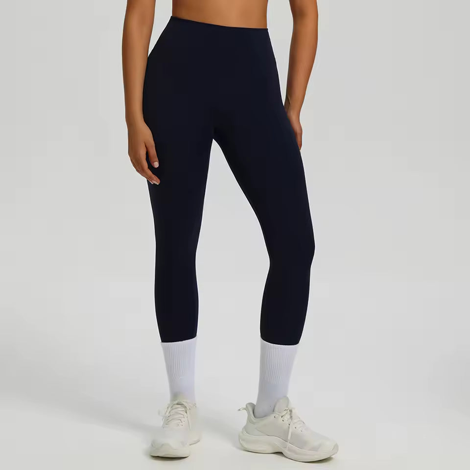 Leggings desportivas femininas de cintura alta, efeito push up, levantamento dos glúteos, ideais para yoga, treino e corrida