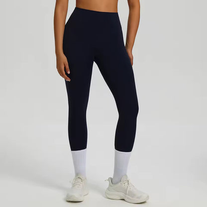 Leggings desportivas femininas de cintura alta, efeito push up, levantamento dos glúteos, ideais para yoga, treino e corrida