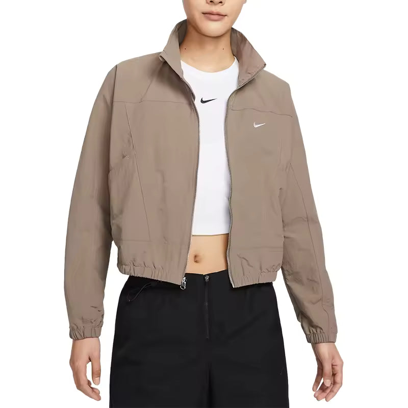 Casaco desportivo casual feminino Nike oficial com fecho de correr e manga comprida HJ1000-233