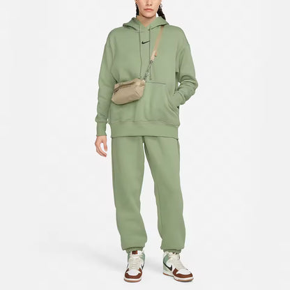 Sweat com capuz desportivo feminino Nike autêntico 2023 com forro em lã quente DQ5861-386