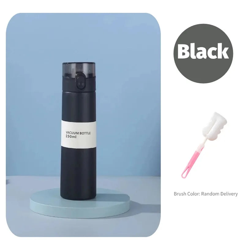 Garrafa térmica de água em aço inoxidável 150 ml/250 ml com palhinha, mini copo térmico para chá, café e viagem, frasco a vácuo isolado