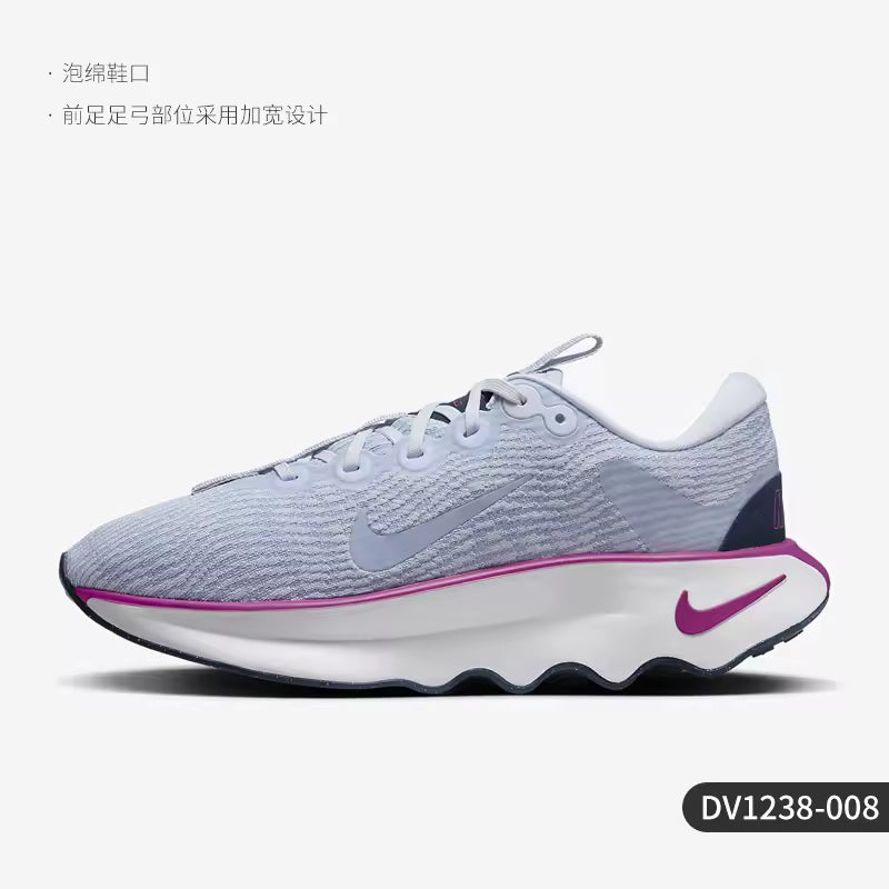 Ténis femininos Nike oficiais autênticos Motiva, acolchoados, duráveis e com sola espessa (DV1238-008)