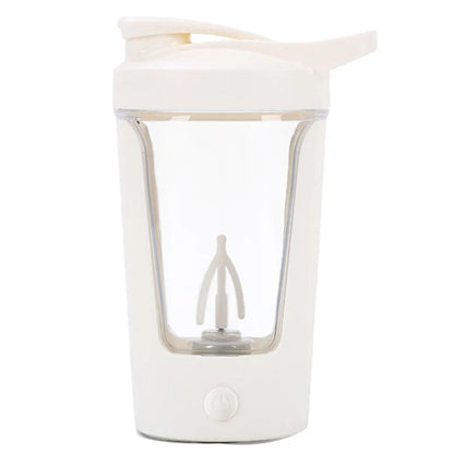 Shaker portátil de 450 ml para proteína em pó, garrafa de fitness, caneca desportiva para nutrição, ideal para musculação e preparação de bebidas de treino.