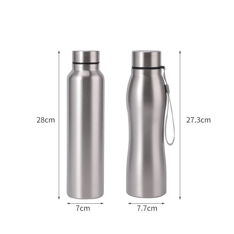 Garrafa desportiva de aço inoxidável 1000 ml, camada simples, copo de água vermelho, frasco metálico para bebidas, ideal para acampamento, desporto e ginásio.