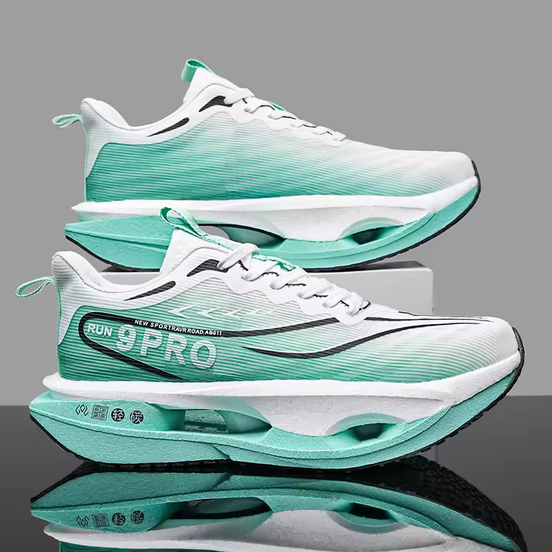 Novos Ténis de Placa de Carbono – Sola Macia, Malha Respirável, Leves, Antiderrapantes e Ideais para Corrida ou Uso Casual (Unissexo)