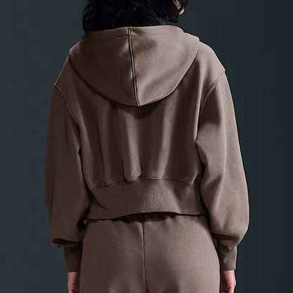 Casaco Nike Oficial Autêntico de Outono/Inverno para Mulher, Cintura Curta, Malha Quente HJ0941-233"