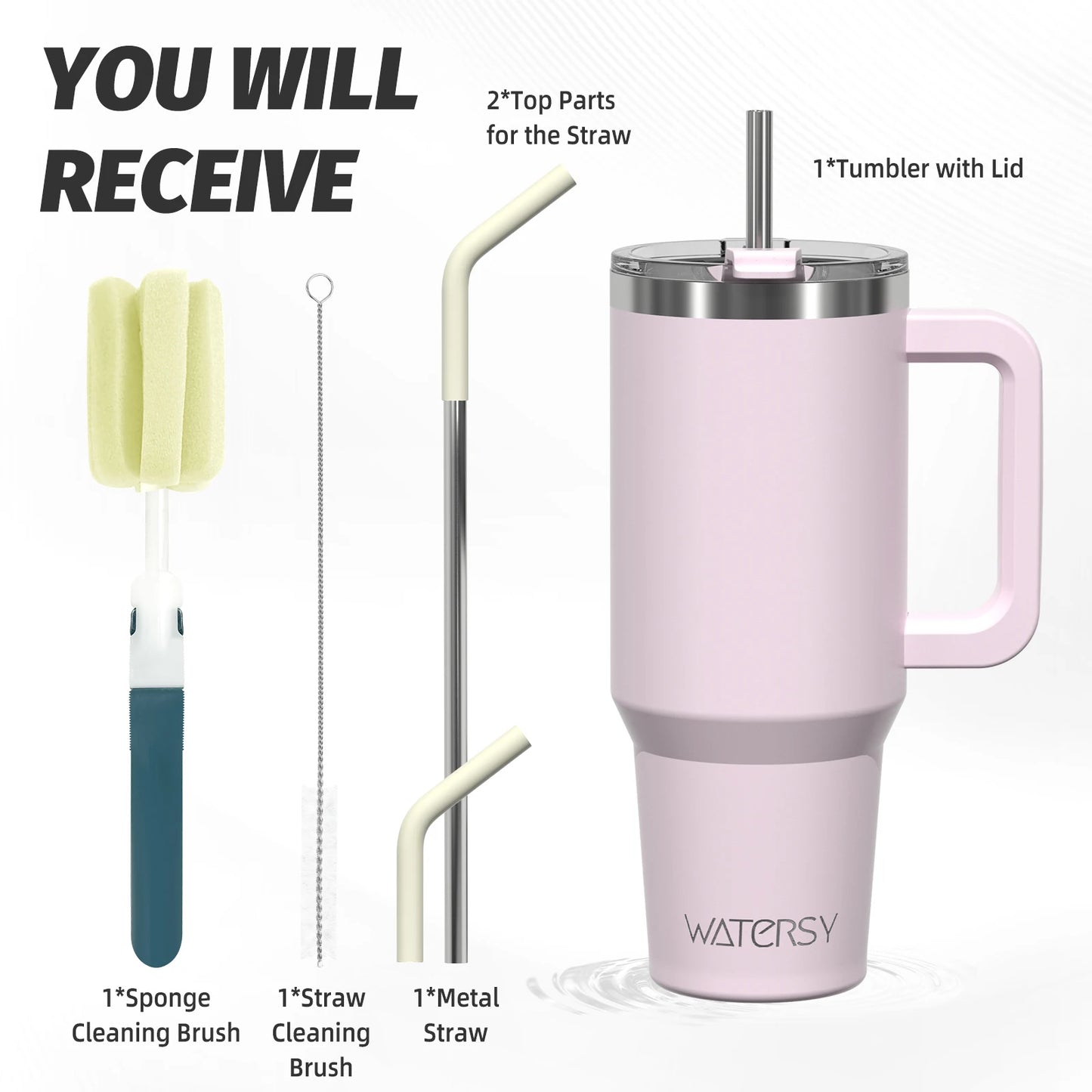 Copo Térmico WATERSY 591 ml com Alça – Isolamento a Vácuo em Aço Inoxidável, À Prova de Vazamentos para Café, Carro e Viagens