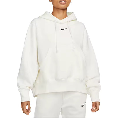 Moletom feminino oficial Nike autêntico 2024, de malha com forro polar quente DQ5859-133