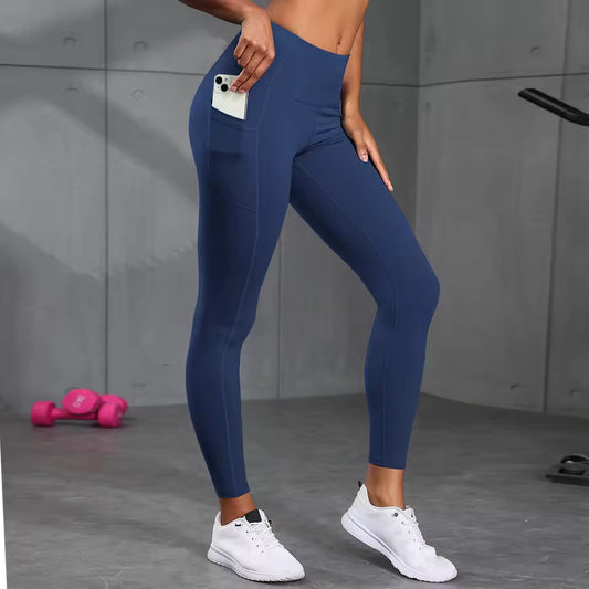 Leggings desportivas femininas com bolso e estampado camuflado, de cintura alta e efeito push-up, ideais para corrida, fitness, yoga e atividades ao ar livre, à prova de agachamento.