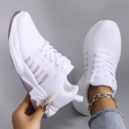 Ténis Desportivos Femininos Resistentes ao Desgaste – Casuais, Rasos, Respiráveis, Leves, Antiderrapantes e Elegantes