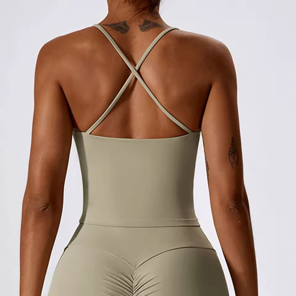 Top Desportivo Feminino — Sutiã de Alta Qualidade, Confortável e Sexy, Ideal para Ginásio, Corrida, Yoga e Treino Fitness