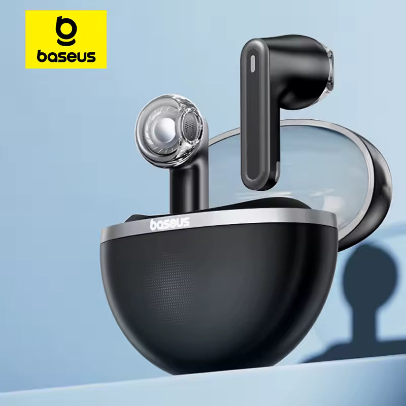 Baseus Bowie E5 TWS – Auscultadores Sem Fios Bluetooth 5.3, com Dois Microfones, Redução de Ruído, Chamadas em HD e Design Desportivo