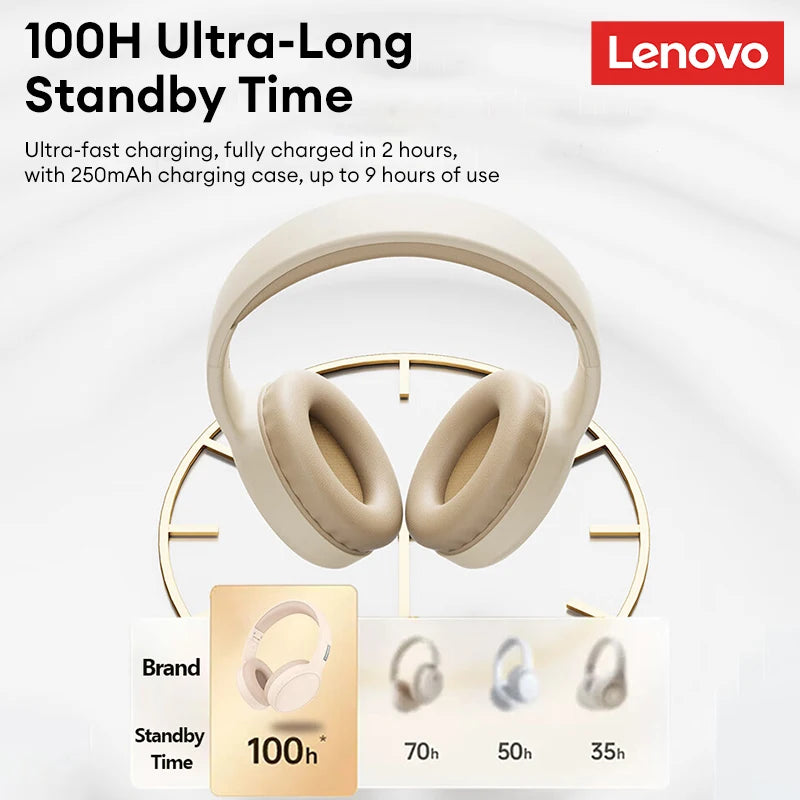 🎧 Auscultadores Gaming Lenovo TH30 Over-Ear Bluetooth Sem Fios — Som Estéreo 360°, Longa Autonomia e Baixa Latência