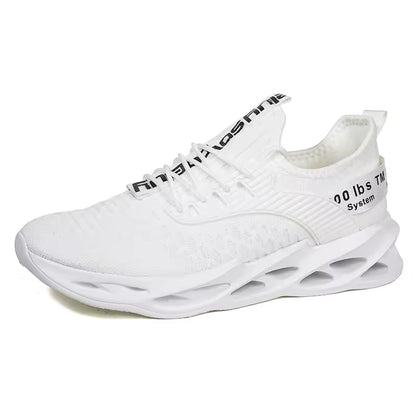 Ténis casuais em destaque — modelo com sola em lâmina, leve e respirável, ideal para corrida e atividades desportivas