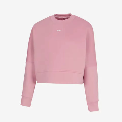 Nike Oficial Autêntico — Novo Sweatshirt de Treino Feminino em Malha Fitness, Cropped, com Capuz HJ1187-699