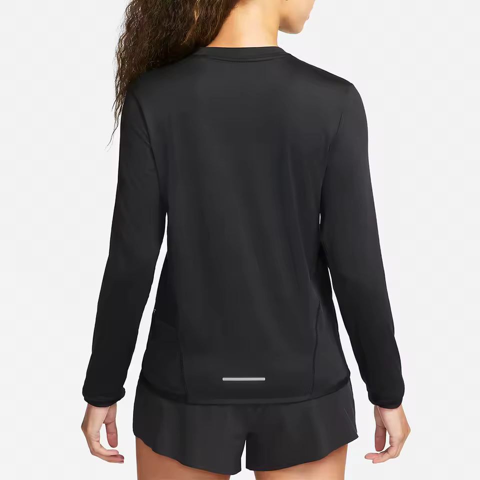 Camisola desportiva feminina Nike Oficial Autêntica de Inverno — respirável, de manga comprida e gola redonda FB4298