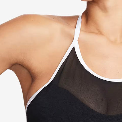 Nike Oficial Genuíno Top Desportivo Feminino de Verão para Yoga e Treino de Fitness Respirável FB4098-010