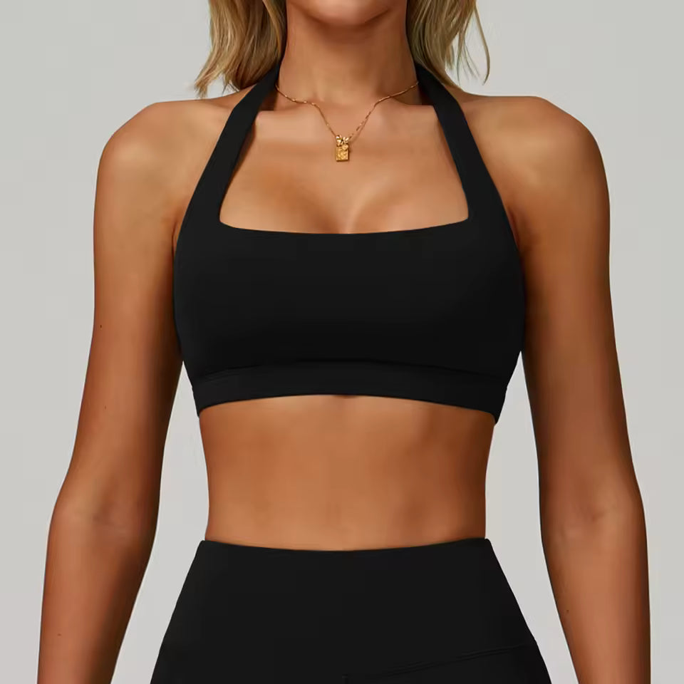 Top desportivo feminino respirável para ginásio e yoga