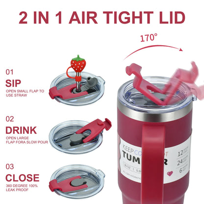 Garrafa Isotérmica 1200 ml em Aço Inoxidável – Copo Térmico de Grande Capacidade com Isolamento a Vácuo, Ideal para Bebidas Quentes ou Frias e Tampa com Palhinha Integrada