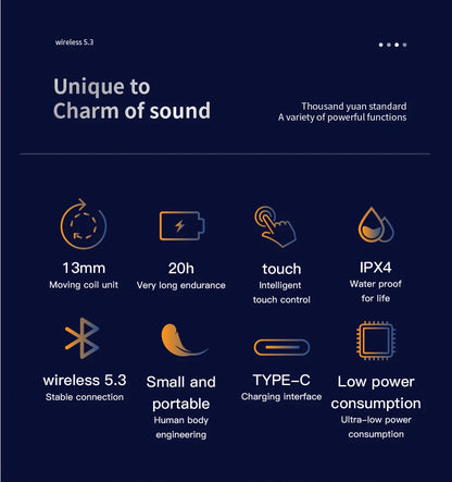 Auscultadores Sony Air 7 TWS Bluetooth HiFi Sem Fios com Microfone Redução de Ruído Earbuds Gaming