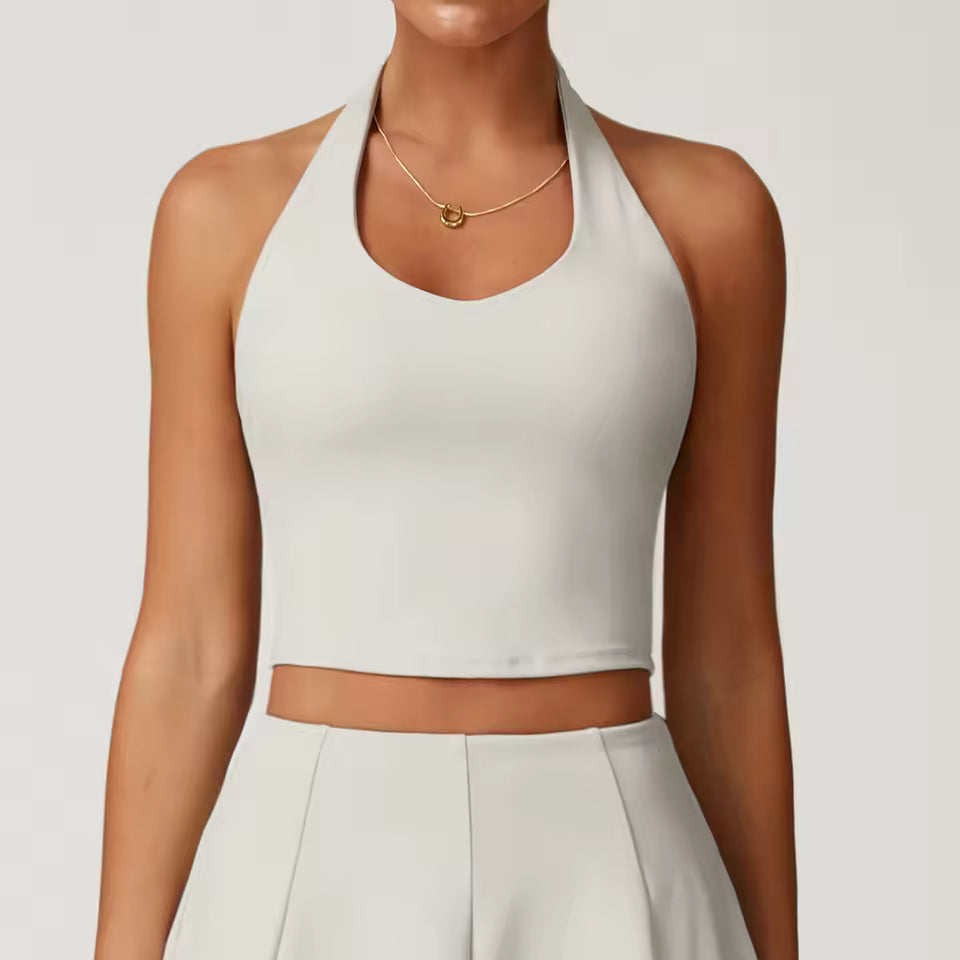 Top Desportivo Feminino Sexy — Sutiã de Yoga Halter Sem Costuras, à Prova de Impacto, de Secagem Rápida, com Efeito Push Up, Ideal para Corrida, Treino e Fitness