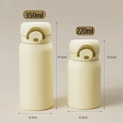 Mini Copo Térmico 220 ml/350 ml em Aço Inoxidável, Garrafa Isotérmica Portátil para Café, Chá e Bebidas Quentes