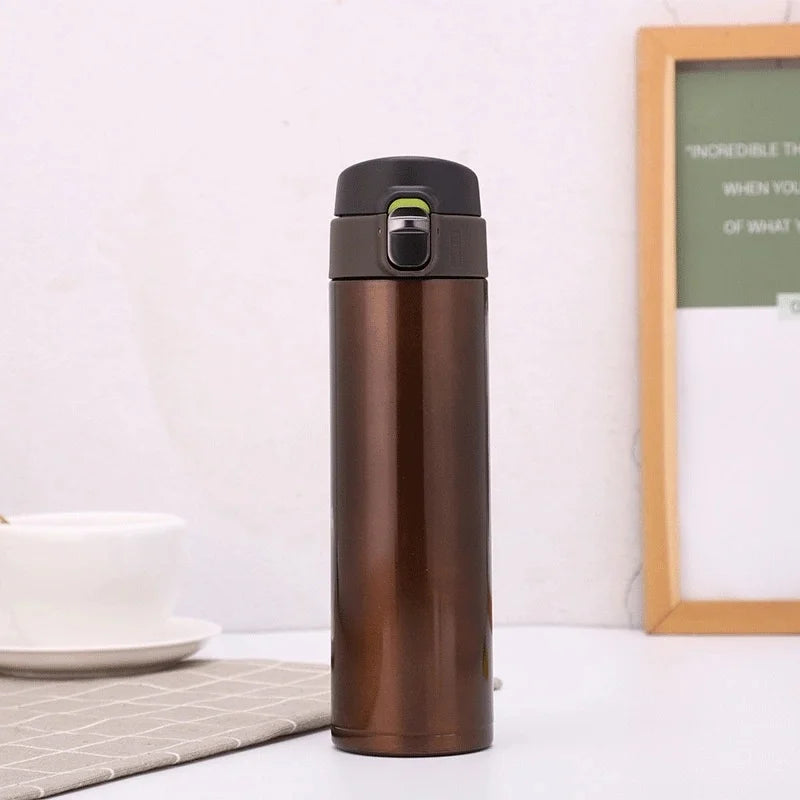 Copo térmico criativo em forma de cápsula, garrafa de água de cor sólida, resistente, prática e de utilização simples