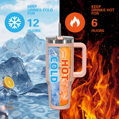 Copo WATERSY 20/30/40 onças com alça e palhinha, copo térmico em aço inoxidável de grande capacidade, caneca isolada a vácuo para carro e viagens