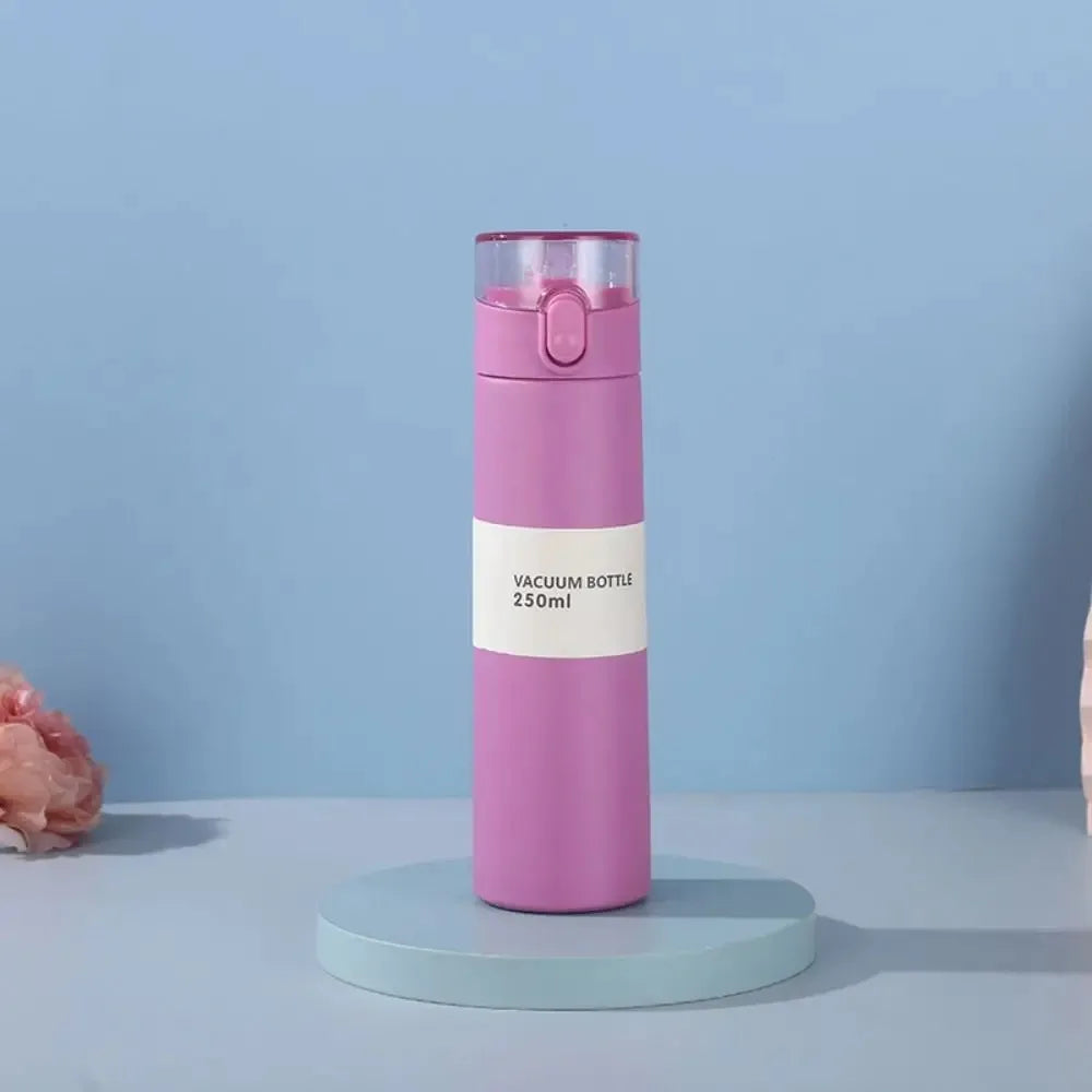 Garrafa térmica de água em aço inoxidável 150 ml/250 ml com palhinha, mini copo térmico para chá, café e viagem, frasco a vácuo isolado