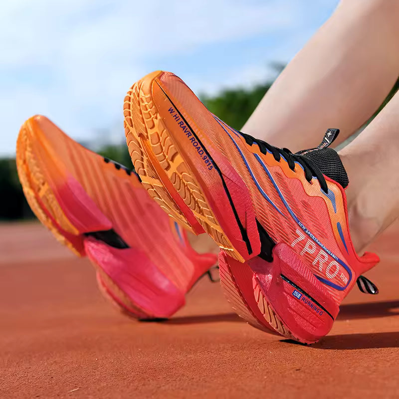 Novos Ténis de Placa de Carbono – Sola Macia, Malha Respirável, Leves, Antiderrapantes e Ideais para Corrida ou Uso Casual (Unissexo)