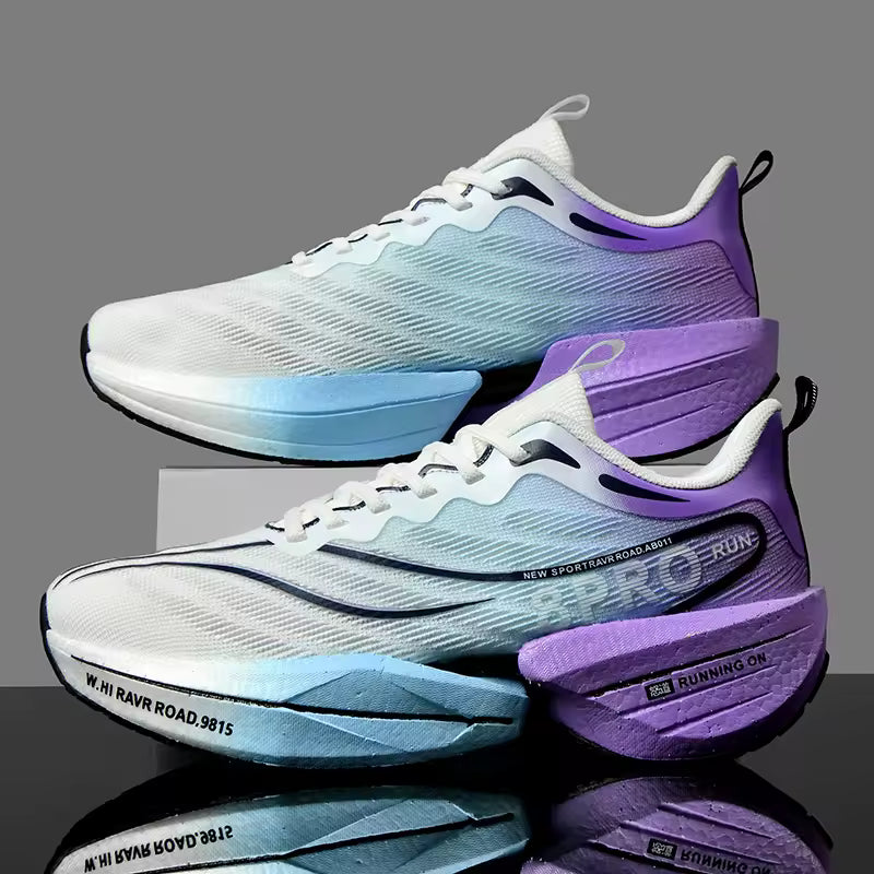 Novos Ténis de Placa de Carbono – Sola Macia, Malha Respirável, Leves, Antiderrapantes e Ideais para Corrida ou Uso Casual (Unissexo)