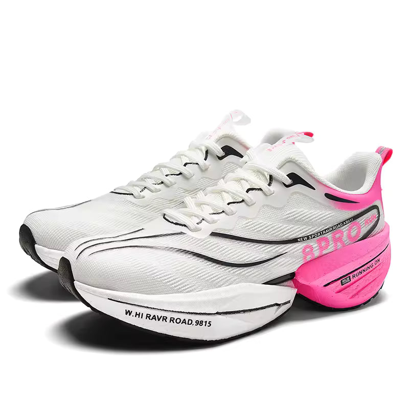 Novos Ténis de Placa de Carbono – Sola Macia, Malha Respirável, Leves, Antiderrapantes e Ideais para Corrida ou Uso Casual (Unissexo)