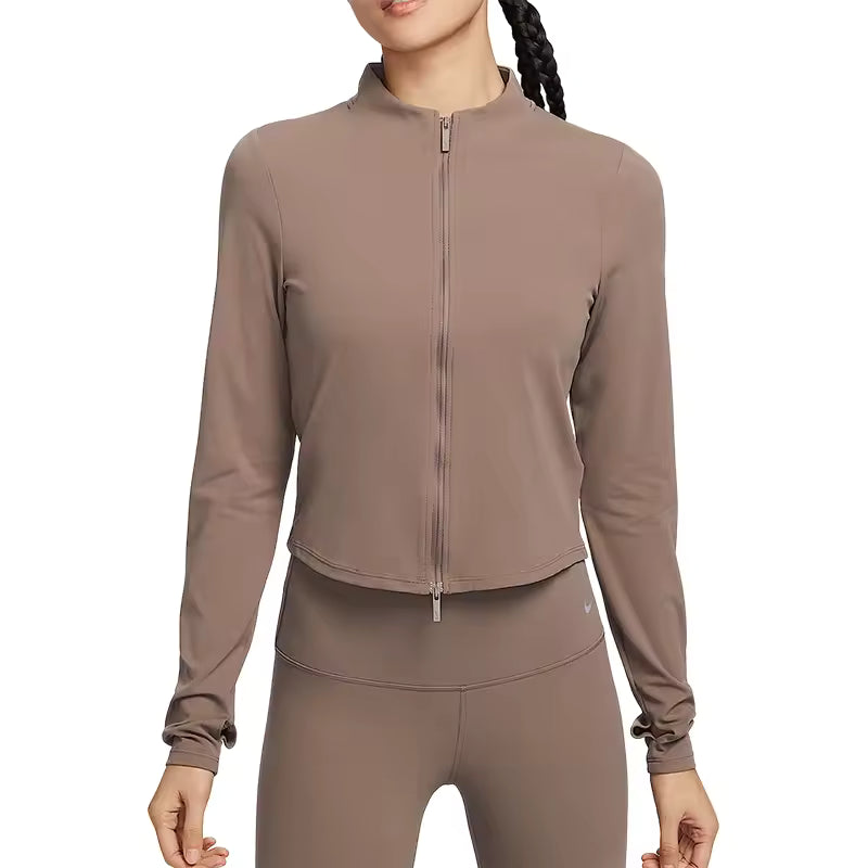 Casaco Justo Feminino Nike Oficial Autêntico Zenvy Dri-FIT Respirável para Ioga FV7424-233